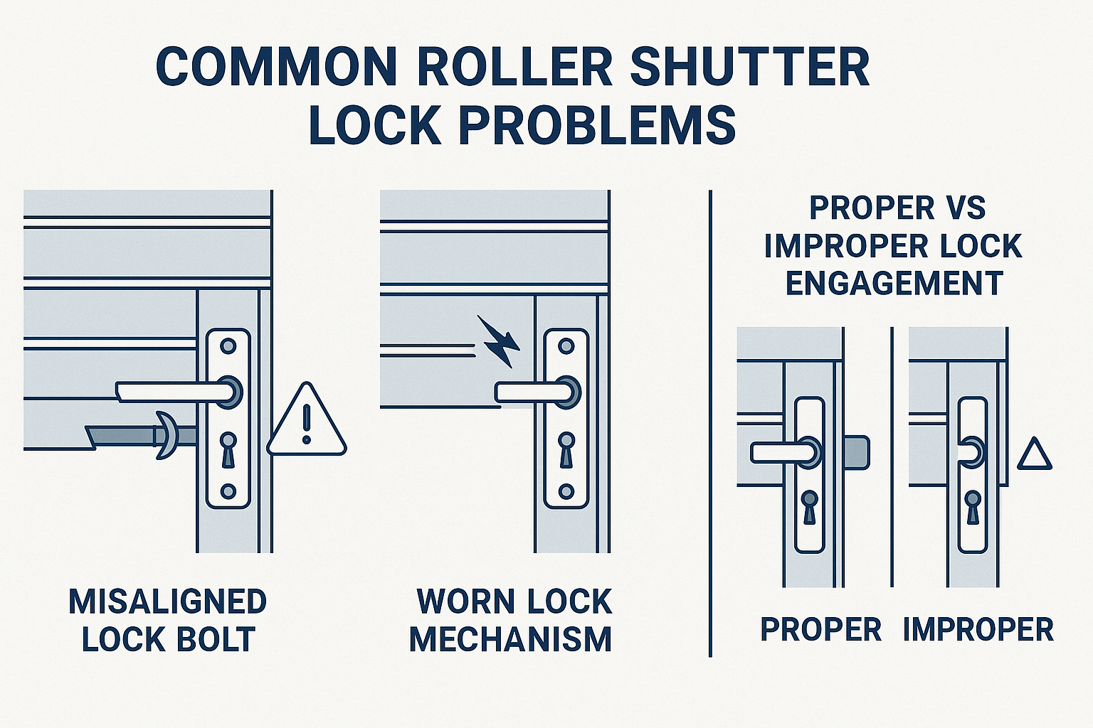 Common roller shutter lock problems