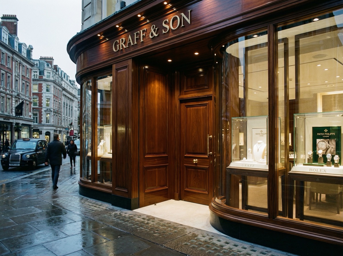Heritage timber shop front for wine bar in conservation area