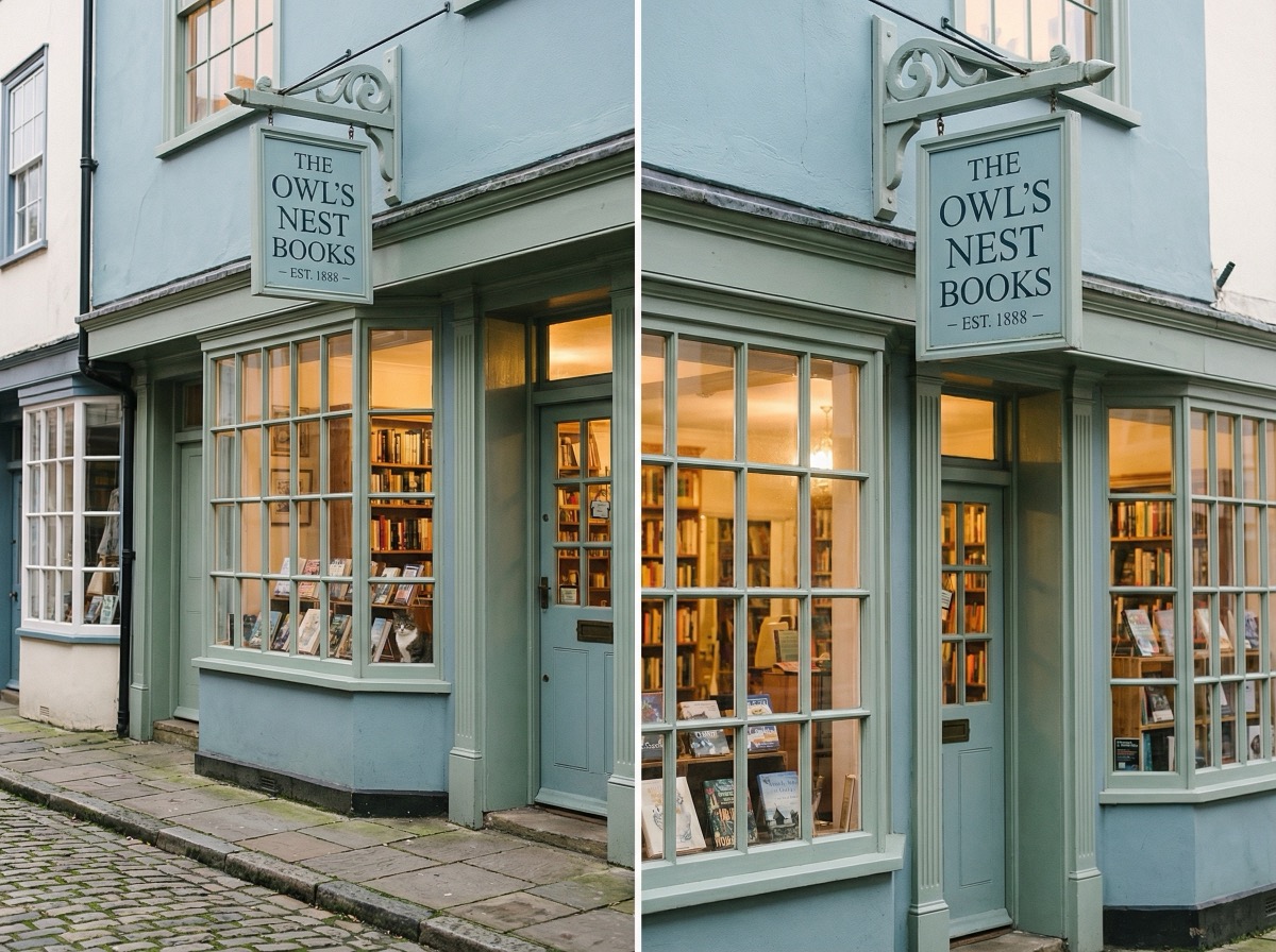 Modern stained timber shopfront for boutique clothing store
