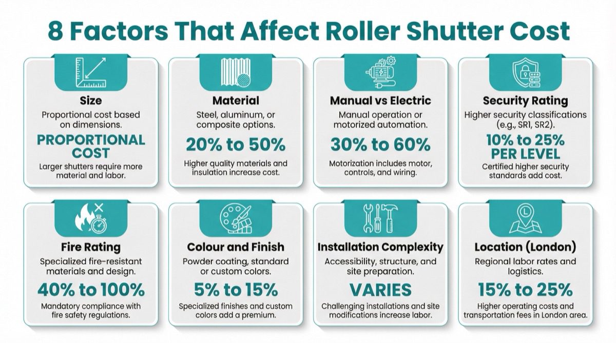 Eight factors that affect roller shutter cost